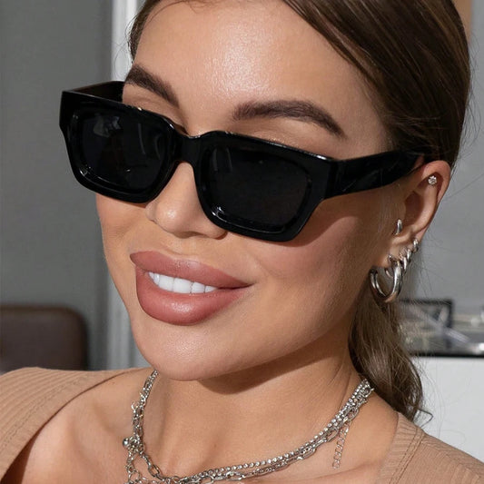 🔥 Lunettes Soleil Vintage Carrées – Style Rétro UV400 Unisexe 🔥 - ModeTrendd