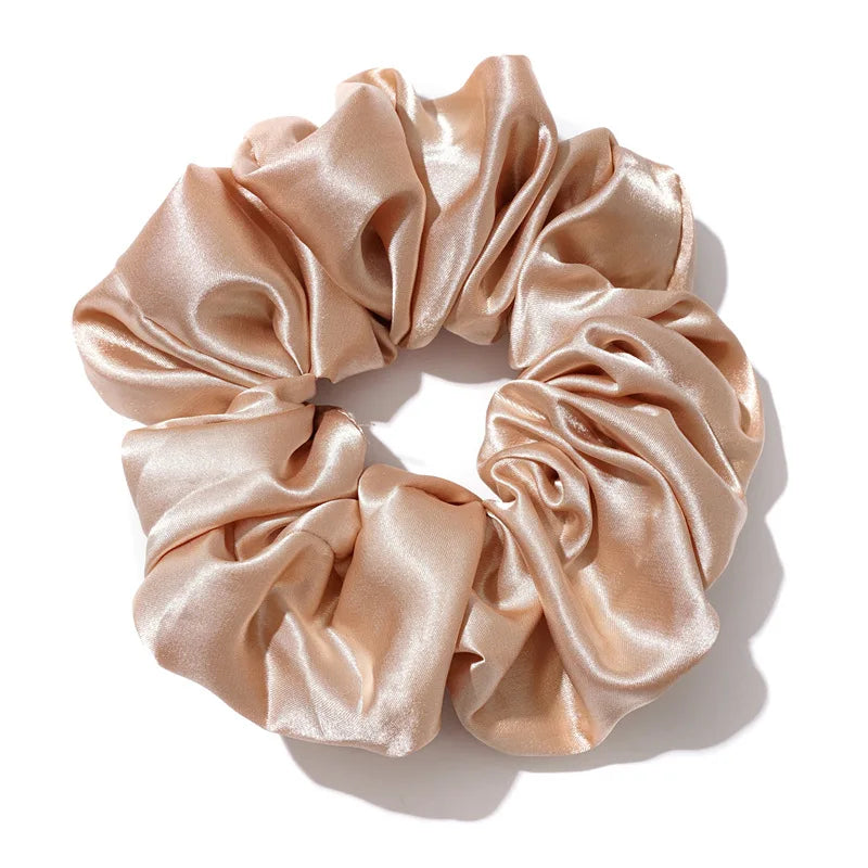Chouchou-Scrunchie Satin Extra Large - Élastique à Cheveux Coloré Tendance 2024 - Accessoire Cheveux Femme (13cm) - ModeTrendd