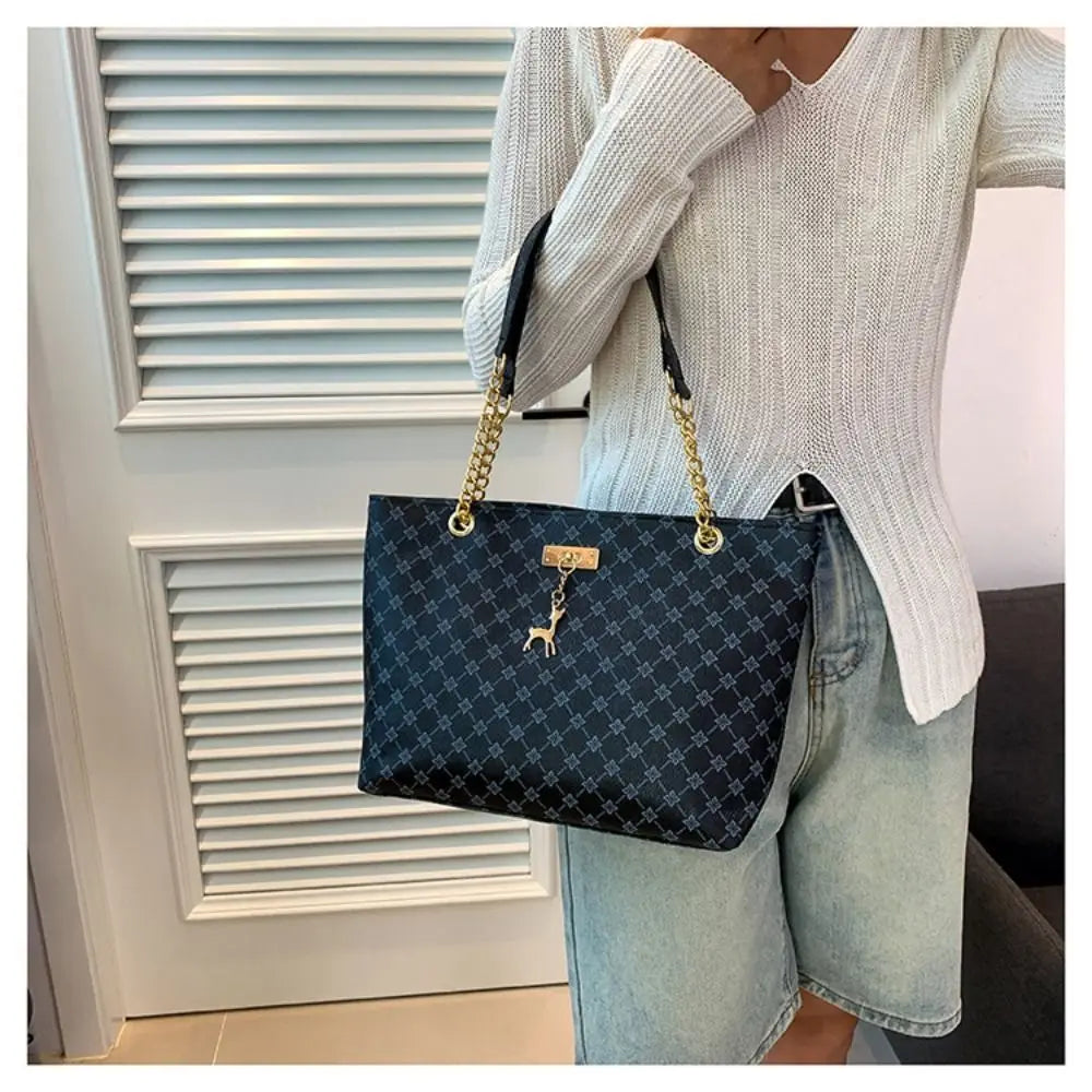 Sac Tote Femme Luxe Grand Format - Sac Shopping Tendance Grande Capacité - Sac à Main Imprimé Élégant avec Bandoulière - ModeTrendd