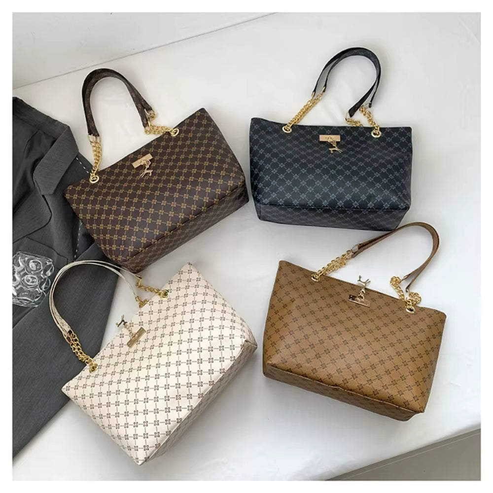 Sac tote femme luxe grand - Shopping imprimé élégant bandoulière