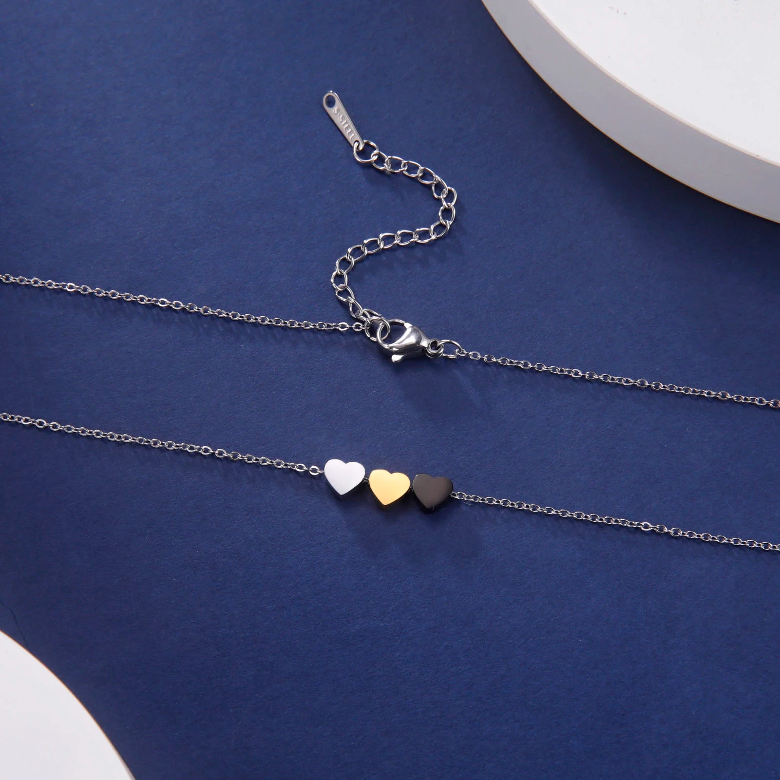 Collier Cœur en Acier Inoxydable pour Femme - Or Rose & Doré - Choker Tendance pour Quotidien et Soirée - Cadeau Romantique - ModeTrendd