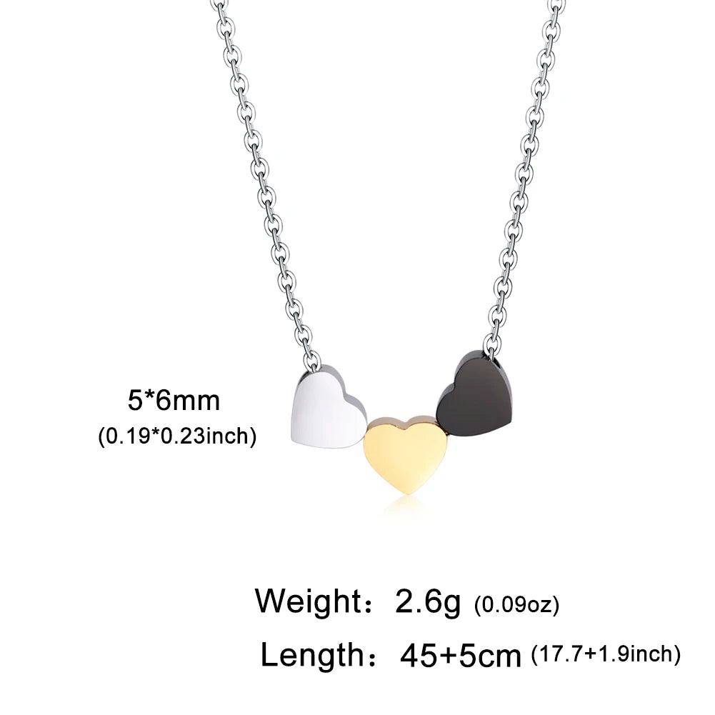 Collier Cœur en Acier Inoxydable pour Femme - Or Rose & Doré - Choker Tendance pour Quotidien et Soirée - Cadeau Romantique - ModeTrendd