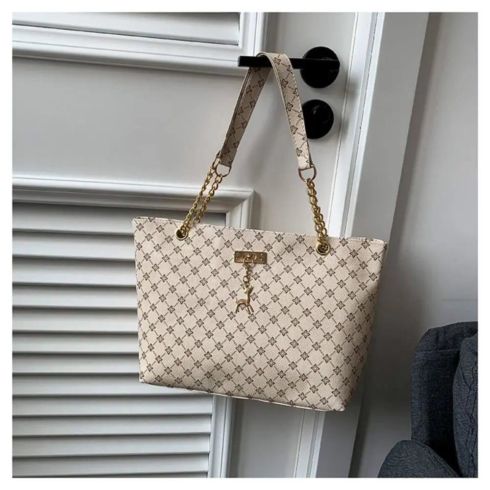 Sac Tote Femme Luxe Grand Format - Sac Shopping Tendance Grande Capacité - Sac à Main Imprimé Élégant avec Bandoulière - ModeTrendd
