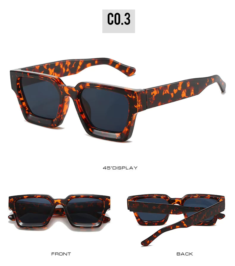 Vintage Square Sunglasses - Retro Style UV400 Unisex