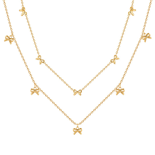 Collier Nœud Papillon Femme - Choker Élégant Acier Inoxydable - Bijou Fin pour Soirée, Cadeau Chic - ModeTrendd