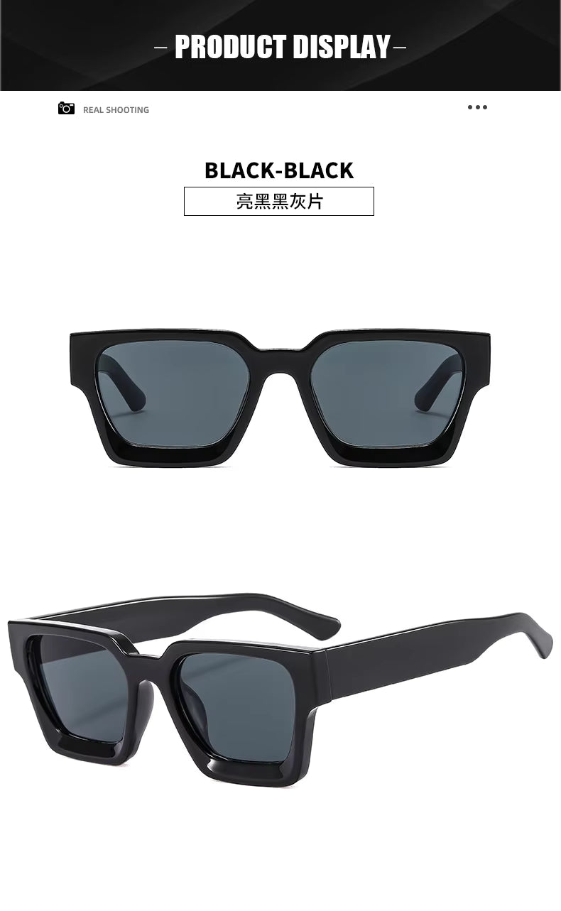 Vintage Square Sunglasses - Retro Style UV400 Unisex