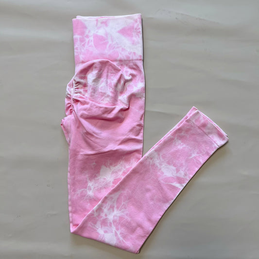 Leggings Femme Tie-Dye Effet Scrunch - Haute Taille Sans Coutures - Yoga, Gym & Running (Confort Extrême) - ModeTrendd