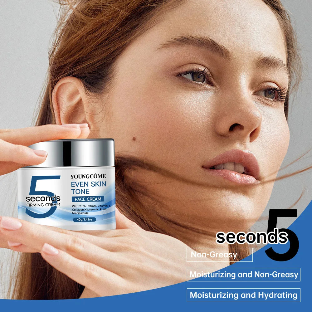 Crema facial reafirmante y luminosa: tratamiento hidratante antiedad para una piel suave.