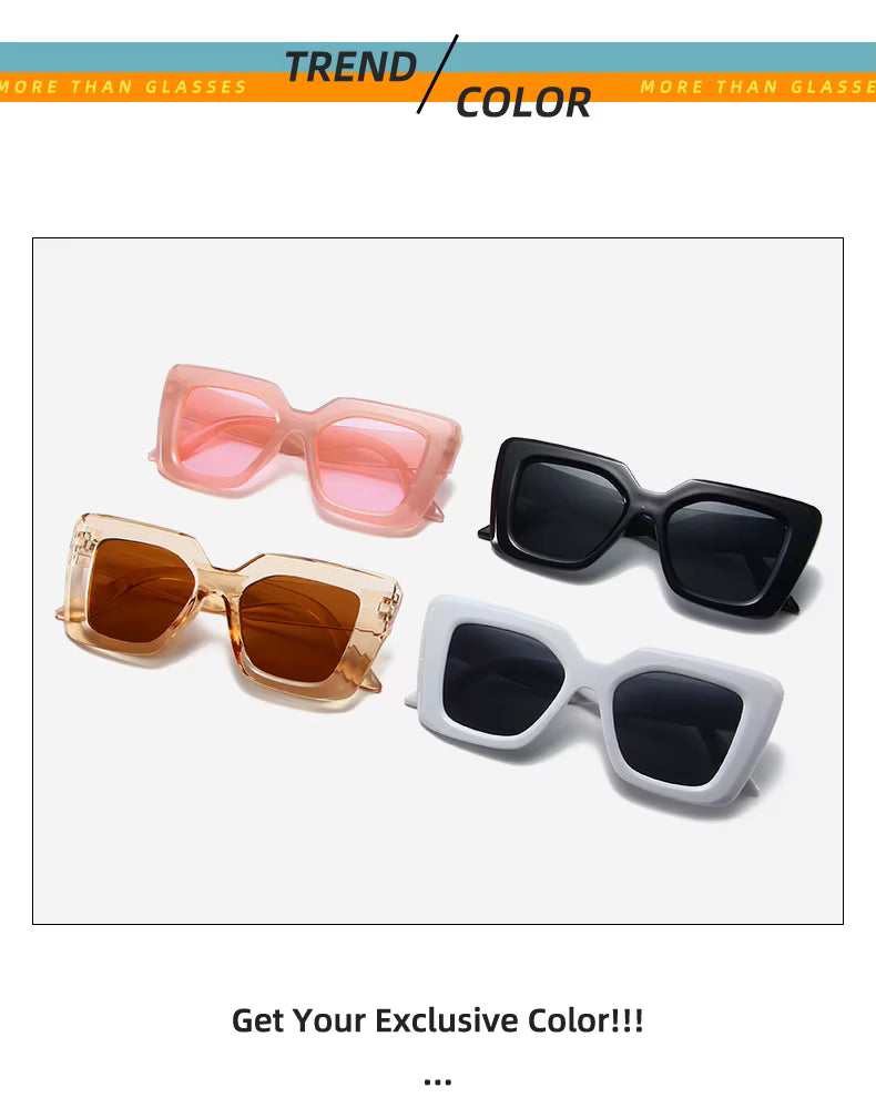 Vintage Sunglasses - Trendy & Designer Unisex Square Frame