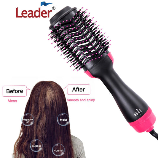Sèche-Brush 4-en-1 Professionnel - Lisseur, Boucleur & Volume - Technologie Ionique - 1000W - ModeTrendd