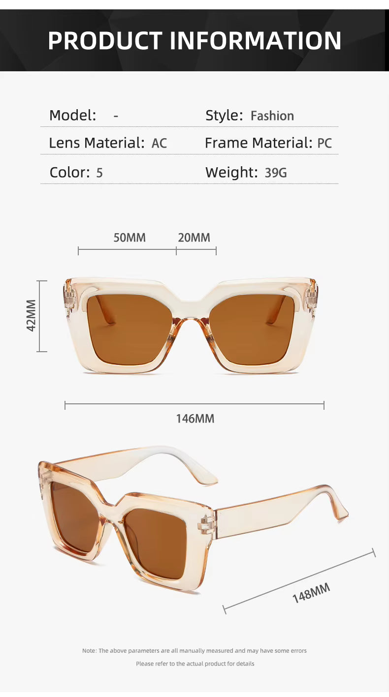 Vintage Sunglasses - Trendy & Designer Unisex Square Frame