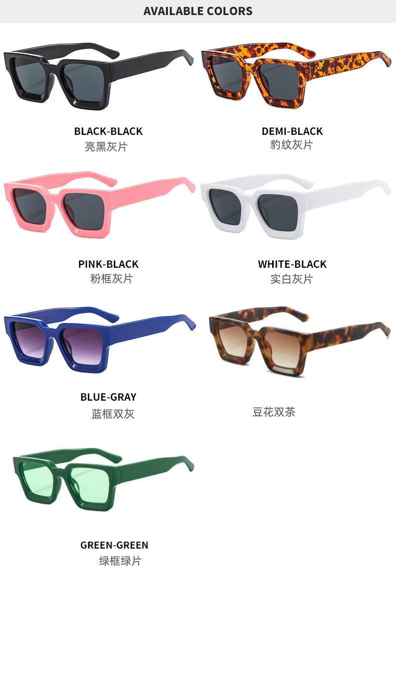 Vintage Square Sunglasses - Retro Style UV400 Unisex