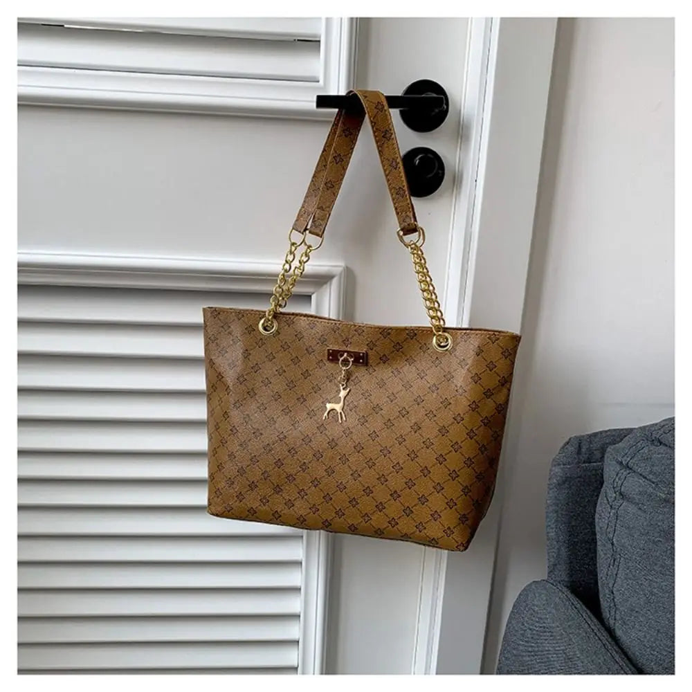 Sac Tote Femme Luxe Grand Format - Sac Shopping Tendance Grande Capacité - Sac à Main Imprimé Élégant avec Bandoulière - ModeTrendd
