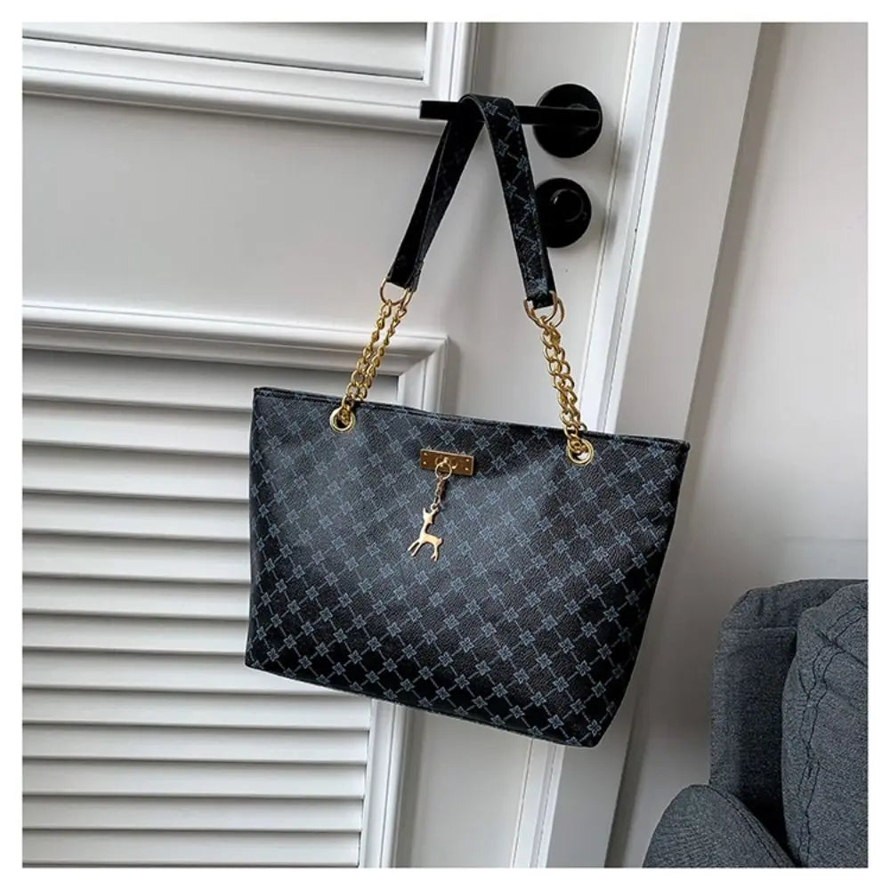 Sac Tote Femme Luxe Grand Format - Sac Shopping Tendance Grande Capacité - Sac à Main Imprimé Élégant avec Bandoulière - ModeTrendd
