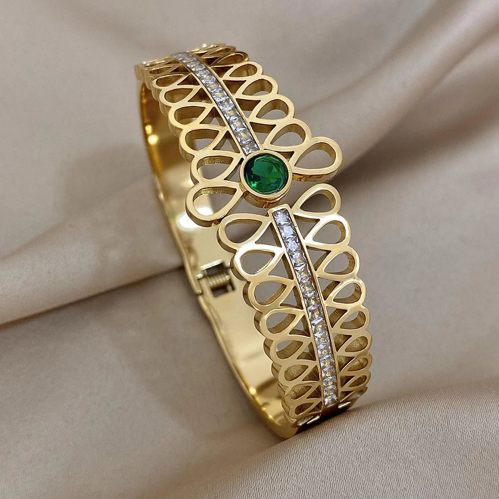 ✨ Bracelet Cuff Luxe Or & Argent - Élégance Intemporelle pour Elle & Lui ✨ - ModeTrendd