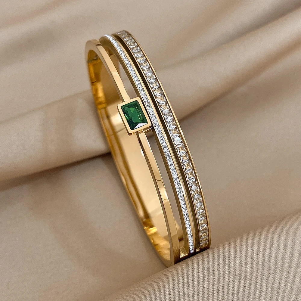 ✨ Bracelet Cuff Luxe Or & Argent - Élégance Intemporelle pour Elle & Lui ✨ - ModeTrendd