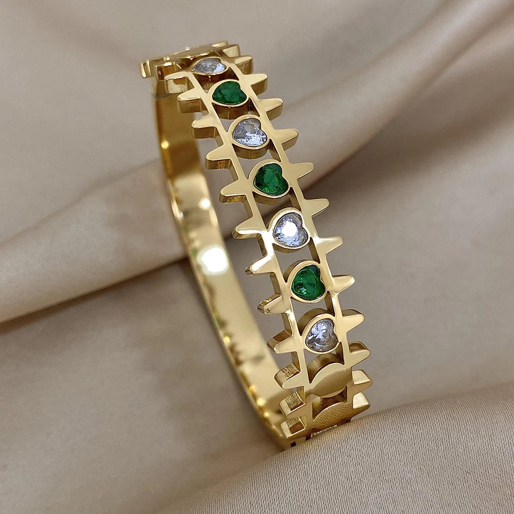 ✨ Bracelet Cuff Luxe Or & Argent - Élégance Intemporelle pour Elle & Lui ✨ - ModeTrendd