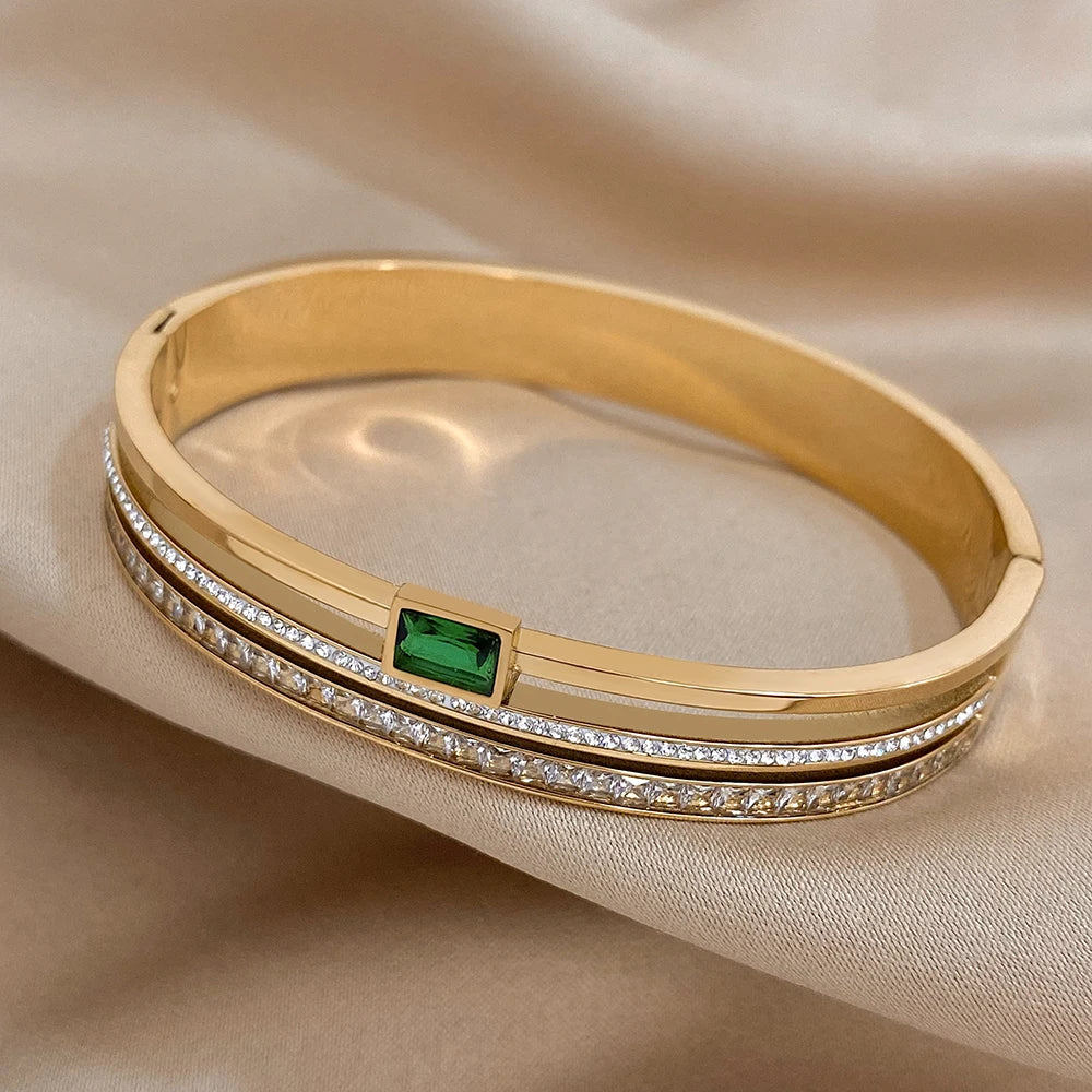 ✨ Bracelet Cuff Luxe Or & Argent - Élégance Intemporelle pour Elle & Lui ✨ - ModeTrendd