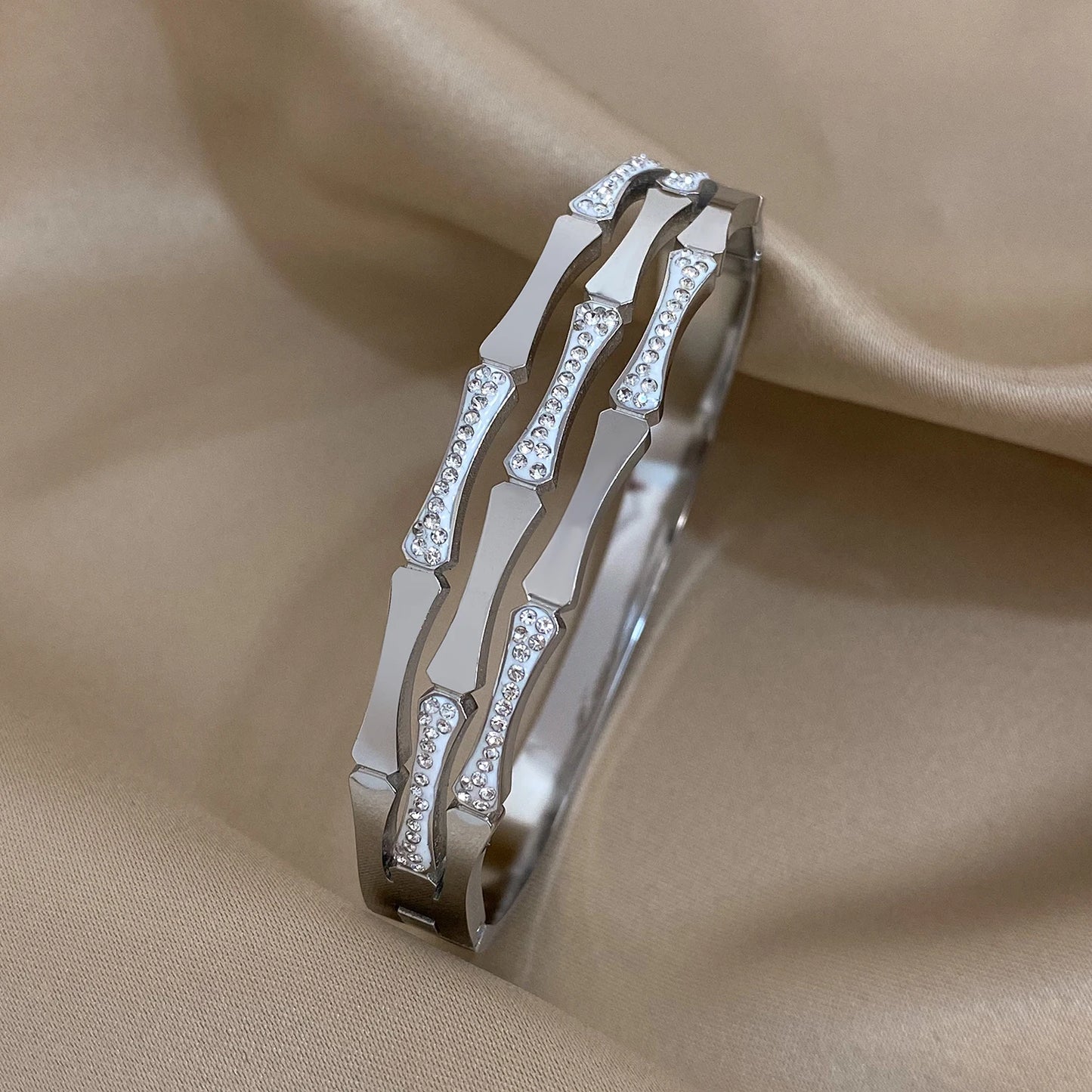 ✨ Bracelet Cuff Luxe Or & Argent - Élégance Intemporelle pour Elle & Lui ✨ - ModeTrendd